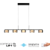 Paul Neuhaus modern függeszték rika fekete füstös pln2116-18