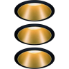 Paulmann Beépíthető lámpakészlet, 3 részes, 6,5 W, fekete/arany, Paulmann 93404 (PL93404)