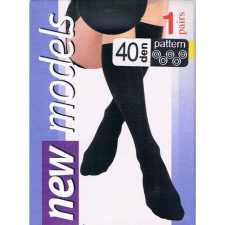  PAVLA mintás térdfix 40 DEN, narancs, m:36-41, 1 pár harisnya, combfix