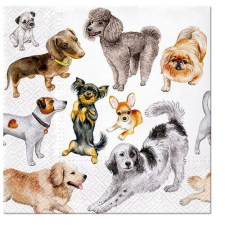  PAW Dogs Happiness papírszalvéta 33x33cm, 20db-os papírárú, csomagoló és tárolóeszköz