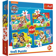 Paw Patrol futó kutyusok puzzle 4 az 1-ben puzzle, kirakós
