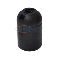 PAWBOL D.3005 izzófoglalat, műanyag, E27, 60W, fekete, 230V izzó