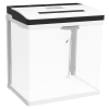 PawHut 28L-es Akvárium LED világítással, szellőzőnyílásokkal és csendes pumpával, 38x26x38 cm, fehér