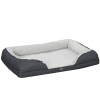 PawHut Párnázott Kutyafekhely Kivehető és Mosható Párnával, Csúszásgátló Aljjal, 120x80x22 cm, Szénszürke