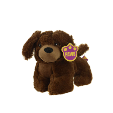 PAWS álló kutya plüssök – 23 cm, sötétbarna plüssfigura