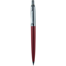  PAX Golyóstoll, 0,8 mm, nyomógombos, dobozban, piros tolltest, kék toll