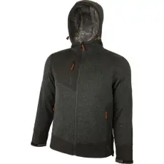 PAYPER NORTOS 0974170062-3XL SZÜRKE/FEKETE BÉLELT KAPUCNIS PULÓVER (3XL)