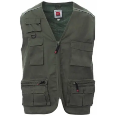 PAYPER pocket 000187-0054/07035-xL cipzáras mellény, katonai zöld (xl)