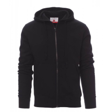 PAYPER Portland Fekete Cipzáros Kapucnis Pulóver - L