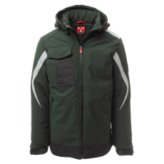 PAYPER Wonder Pad Bélelt Softshell Télikabát Erdőzöld/Fekete - 5XL