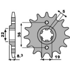 PBR acél standard első lánckerék 2502 - 520 egyéb motorkerékpár alkatrész