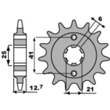 PBR acél standard első lánckerék 288 - 530 egyéb motorkerékpár alkatrész