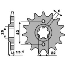 PBR acél standard első lánckerék 291 - 525 egyéb motorkerékpár alkatrész
