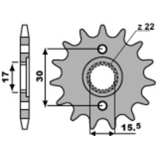 PBR Acél Standard Első Lánckerék 332M - 428 egyéb motorkerékpár alkatrész