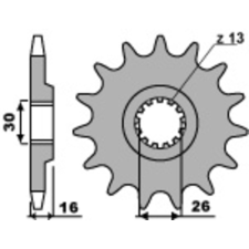 PBR acél standard első lánckerék 344 - 525 egyéb motorkerékpár alkatrész