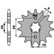 PBR acél standard első lánckerék 425 - 428 egyéb motorkerékpár alkatrész