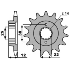 PBR acél standard első lánckerék 495 - 520 egyéb motorkerékpár alkatrész