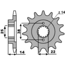 PBR acél standard első lánckerék 497 - 530 egyéb motorkerékpár alkatrész