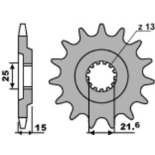 PBR acél standard első lánckerék 528 - 630 egyéb motorkerékpár alkatrész