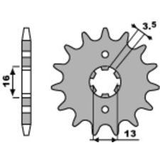 PBR Acél Standard Első Lánckerék 563 - 420 egyéb motorkerékpár alkatrész