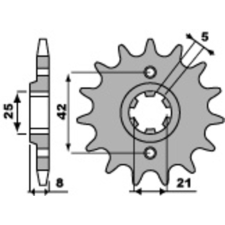 PBR acél standard első lánckerék 575 - 520 egyéb motorkerékpár alkatrész
