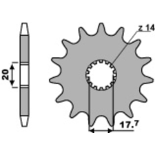 PBR acél standard első lánckerék 577 - 428 egyéb motorkerékpár alkatrész