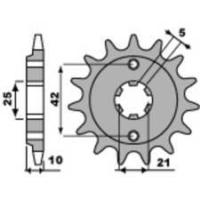 PBR acél standard első lánckerék 726 - 520 egyéb motorkerékpár alkatrész