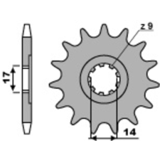 PBR Acél Standard Első Láncsprocket 210 - 428 egyéb motorkerékpár alkatrész