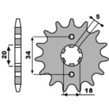 PBR Acél Standard Első Láncsprocket 275 - 520 egyéb motorkerékpár alkatrész