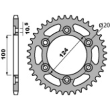 PBR acél standard hátsó lánckerék 1027 - 520 egyéb motorkerékpár alkatrész