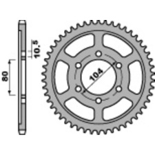 PBR acél standard hátsó lánckerék 4359 - 525 egyéb motorkerékpár alkatrész