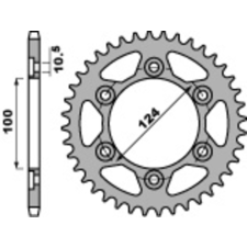 PBR acél standard hátsó lánckerék 4366 - 525 egyéb motorkerékpár alkatrész