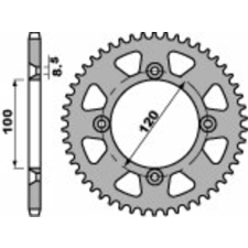 PBR acél standard hátsó lánckerék 798 - 428 egyéb motorkerékpár alkatrész