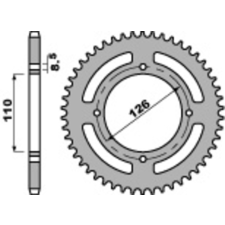 PBR Acél Standard Hátsó Láncsor 4418 - 420 egyéb motorkerékpár alkatrész