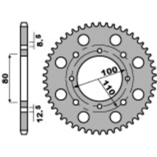 PBR Acél Standard Hátsó Láncsor 819 - 520 egyéb motorkerékpár alkatrész