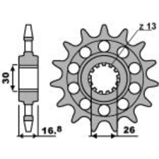 PBR Racing Acél Standard Első Láncfogaskerék 347M - 520 egyéb motorkerékpár alkatrész