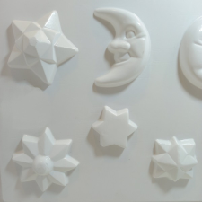 PC Gipszkiöntő forma - Hold,csillagok 3d 35 dekorációs kellék