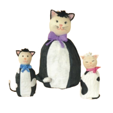 PC Kézműves csomag - Cica család dekorációs kellék