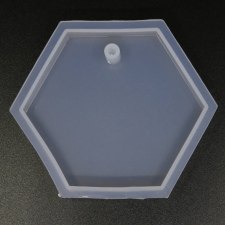 PC Szilikon öntőforma átlátszó hatszög 8cm x 1,2cm dekorációs kellék