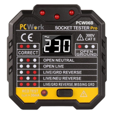 PCW06B digitális multiméter, hálózati teszter mérőműszer