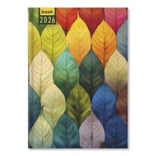 PD Calendar Határidőnapló Period Basic A/5 napi Leaves papír 2026 határidőnapló