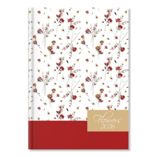 PD Calendar Határidőnapló Period Flowers B/6 heti White papír 2026 határidőnapló
