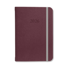 PD Calendar Határidőnapló Period Velour B/6 heti gumis lila 2026 határidőnapló