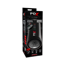 PDX Moto Blower - szívó, rezgő maszturbátor (fekete) maszturbátor