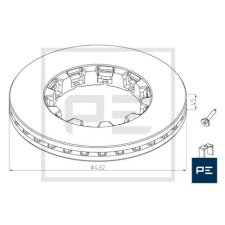 PE Automotive DAF féktárcsa autóalkatrész