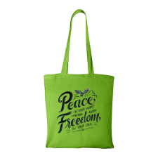  Peace in your heart - Bevásárló táska Zöld egyedi ajándék
