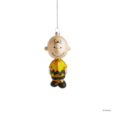 PEANUTS üveg karácsonyfadísz, Charlie Brown, 12 cm karácsonyfadísz