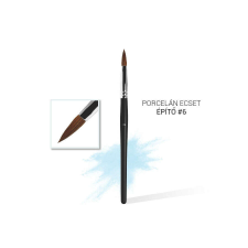  Pearl 6-os Kolinsky porcelán ecset (fanyelű) műkörmös ecset