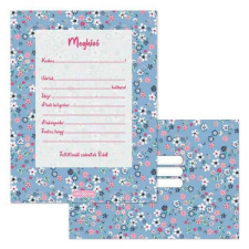  Pearl Blossom kék virágos parti meghívó borítékkal - 10 darabos party kellék