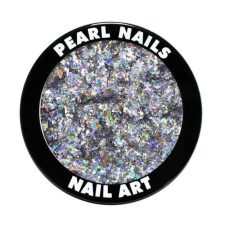 Pearl Holo Flitters Silver díszítő pehely körömdíszítő